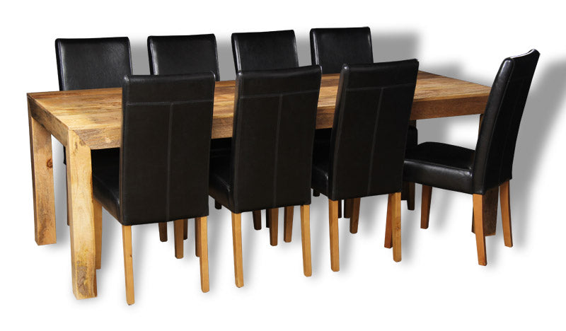 Mango 220cm Dining Table & 8 Barcelona Chairs