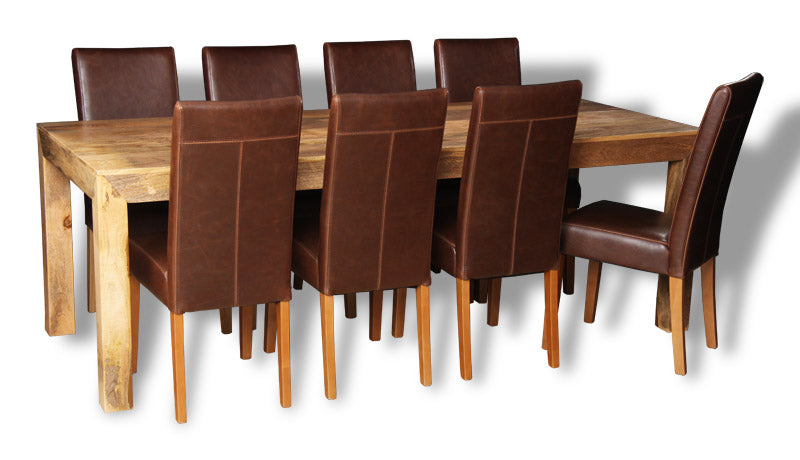 Mango 220cm Dining Table & 8 Barcelona Chairs