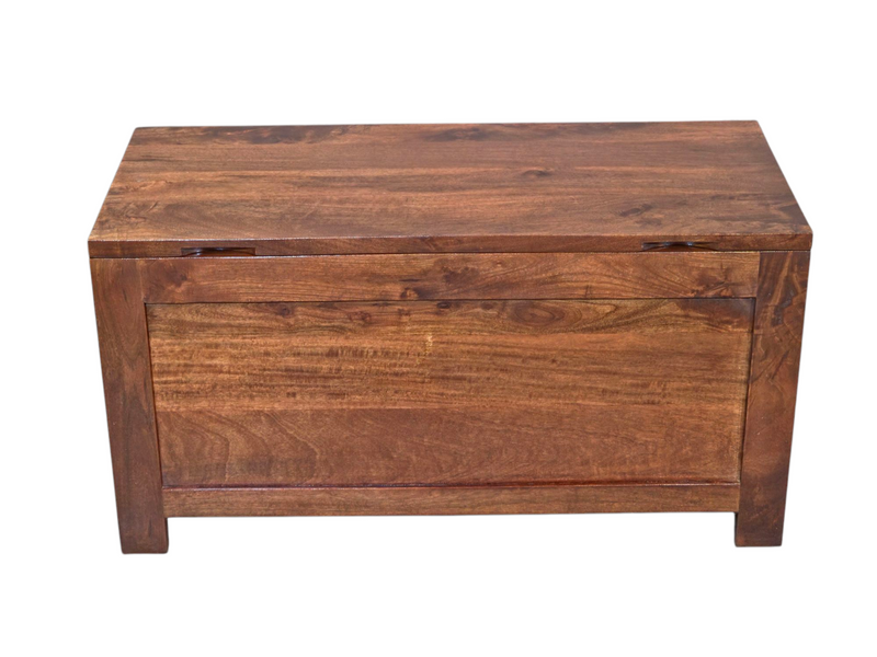 Cuba Mango Wood Honey Blanket Box - In Stock