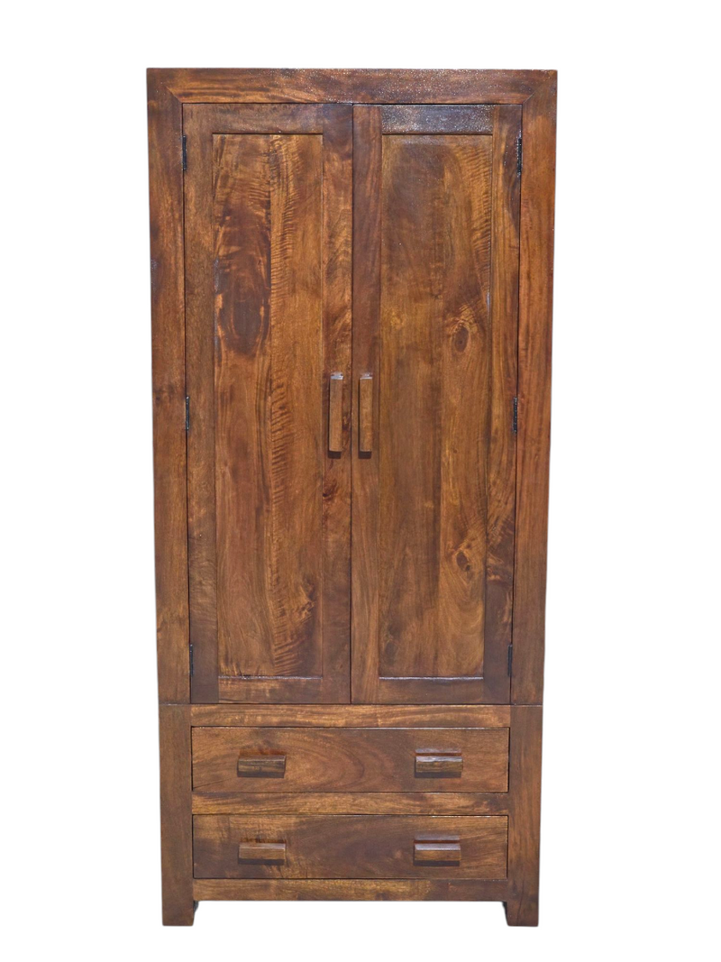 Cuba Mango Wood Double Wardrobe - Due 20th September