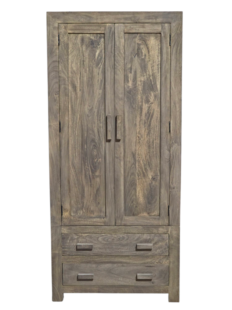 Cuba Mango - Natural - Double Wardrobe - In Stock