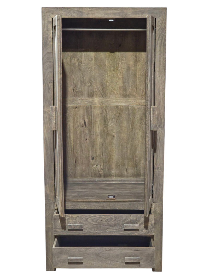 Cuba Mango - Natural - Double Wardrobe - In Stock