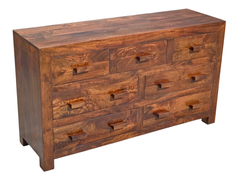 Cuba Mango Wood Honey 7 Drawer Chest - Due 20th September