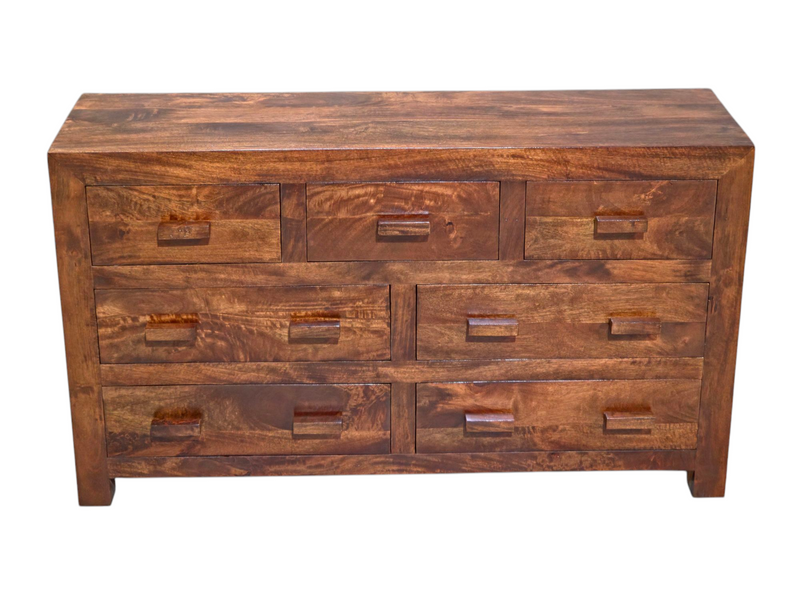 Cuba Mango Wood Honey 7 Drawer Chest - Due 20th September