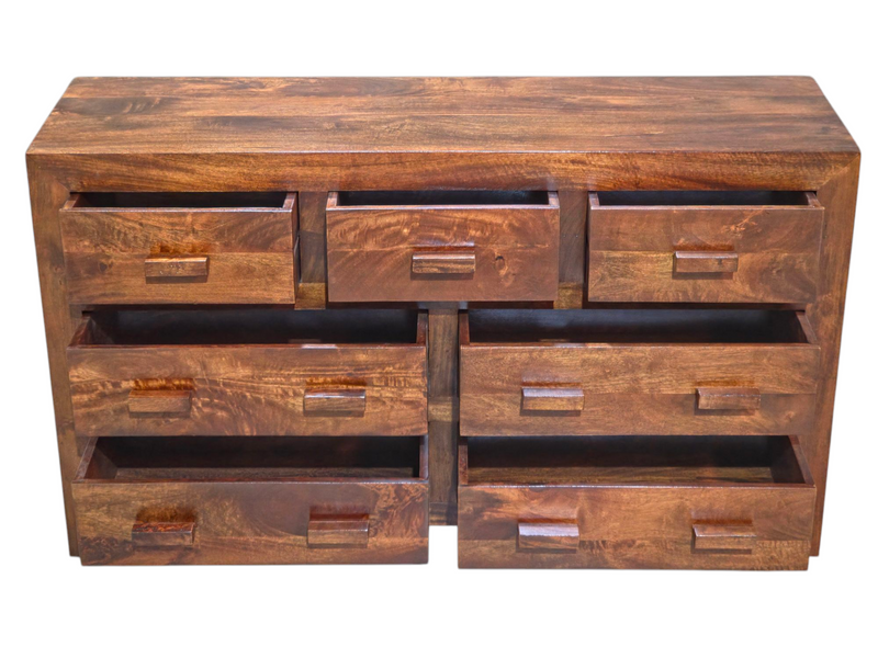 Cuba Mango Wood Honey 7 Drawer Chest - Due 20th September