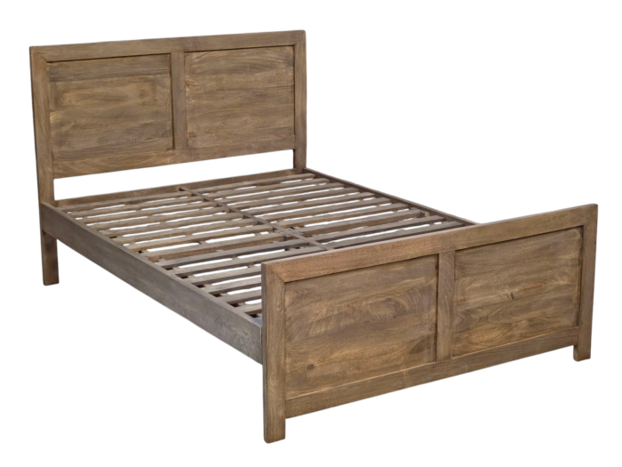 Cuba Mango Wood Natural Bed Frame (3 Sizes) - In Stock