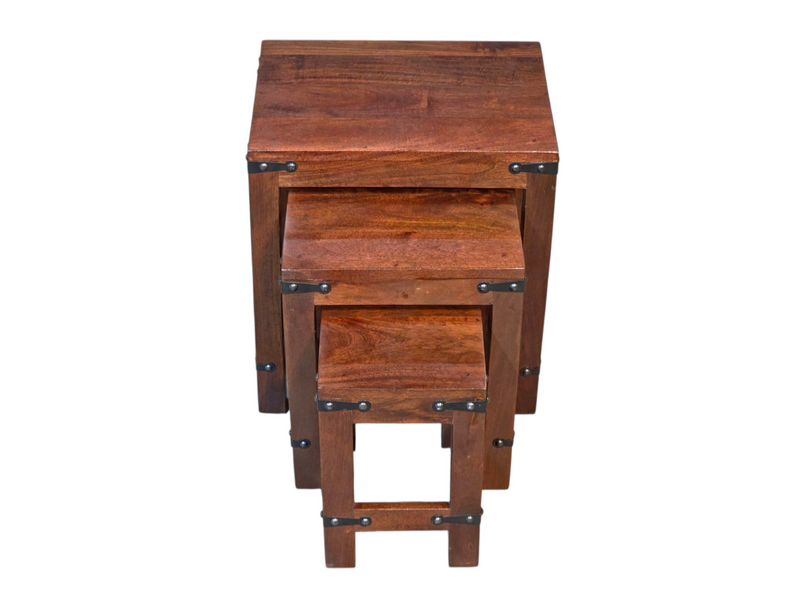 Jali Mango - Honey - Nest of Tables -  In Stock