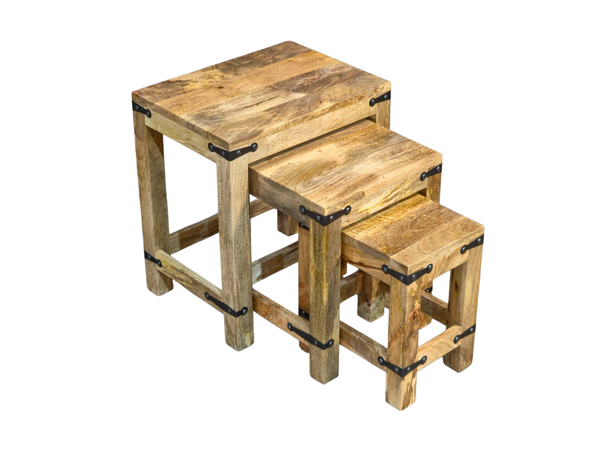 Jali Mango - Light - Nest of Tables - In Stock