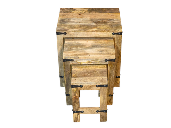 Jali Mango - Light - Nest of Tables - In Stock