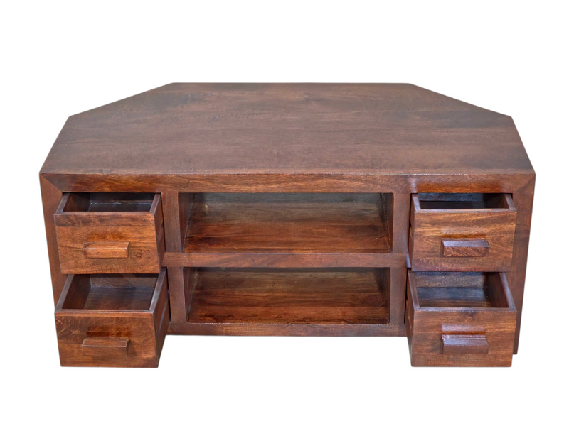 Cuba Mango - Honey - 115cm Corner TV Unit - In Stock
