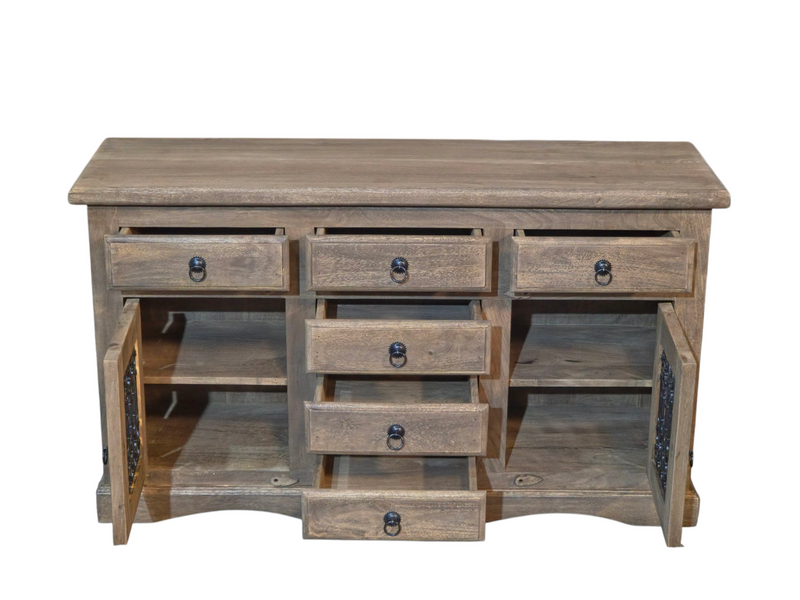 Jali Mango - Natural 135cm 2 Door Sideboard -  In Stock