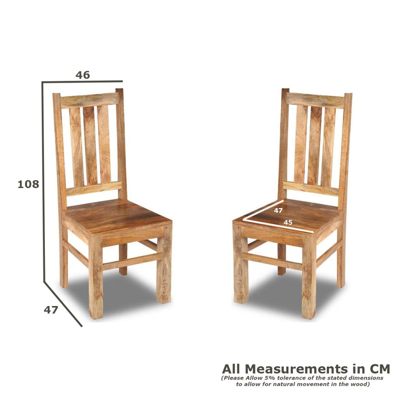 Light Mango Wood Dining Chair - In Stock