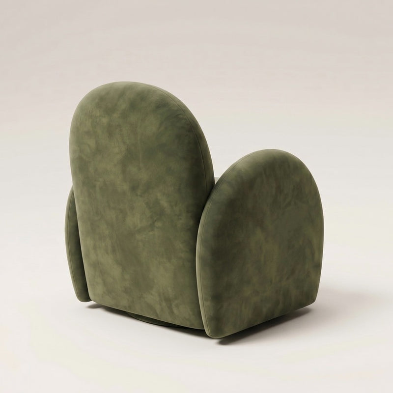Green Velvet Easy Swivel Chair - In stock