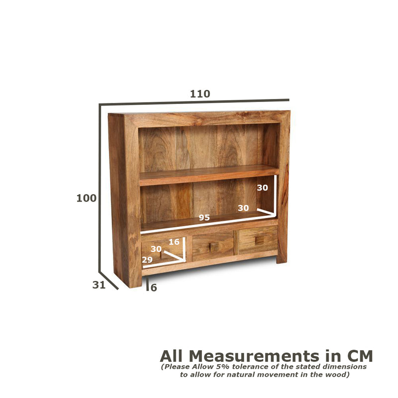 Dakota 110cm Low Bookcase - Last One Remaining