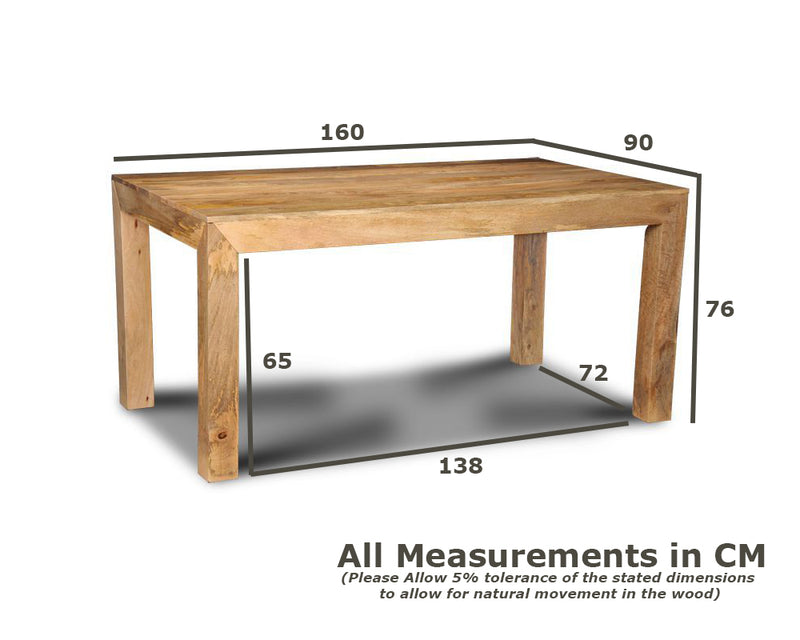 Light Dakota 160cm Dining Table