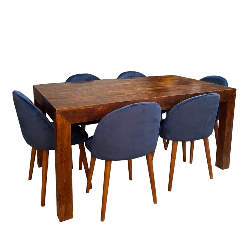 Dakota 160cm Dining Table & 6 Zena Dining Chairs