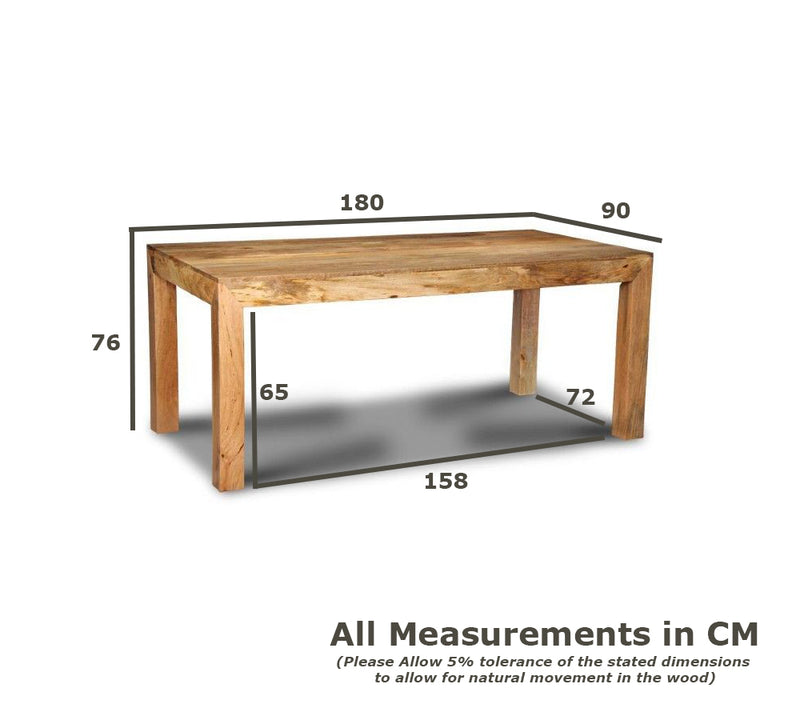 Light Dakota 180cm Dining Table