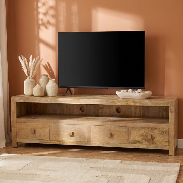 Light Dakota Large 200cm Media Unit - In Stock