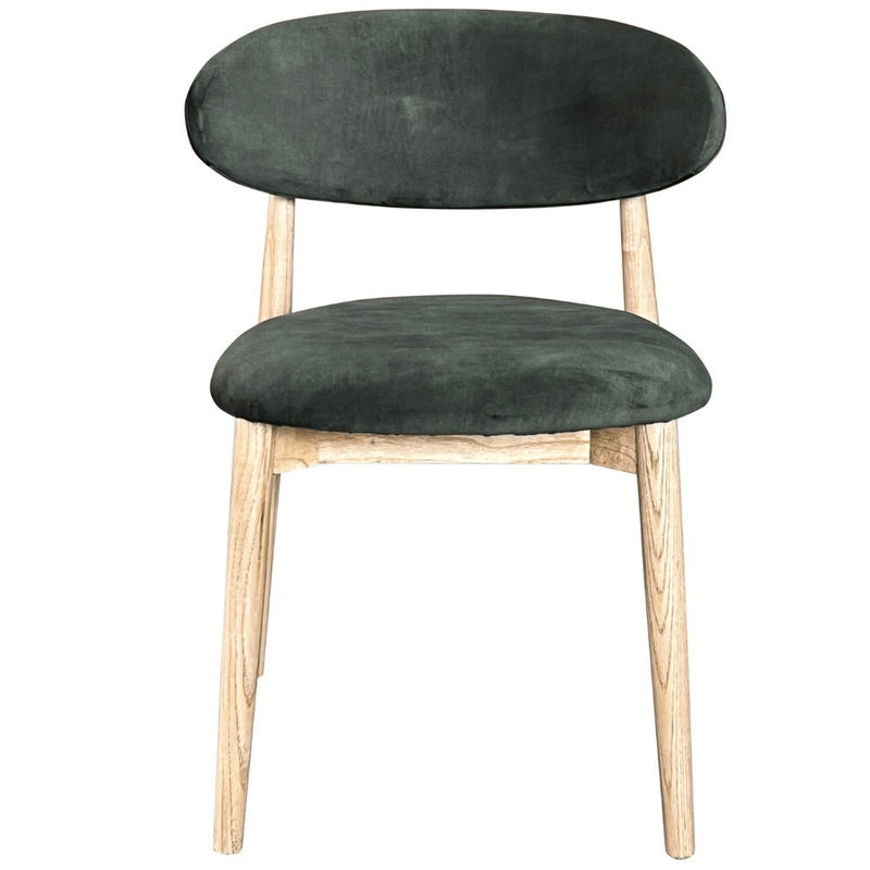 Light Dakota 220cm Mango Wood Dining Table & 8 Scandi Green Velvet Oak Dining Chair - In Stock