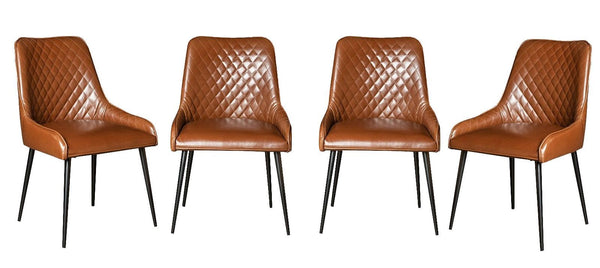 Set of 4 Henley Faux Leather Dining Chairs