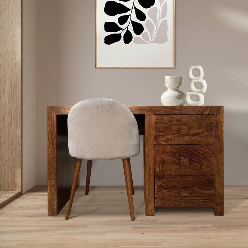 Dakota Mango Wood 120cm Desk - In Stock