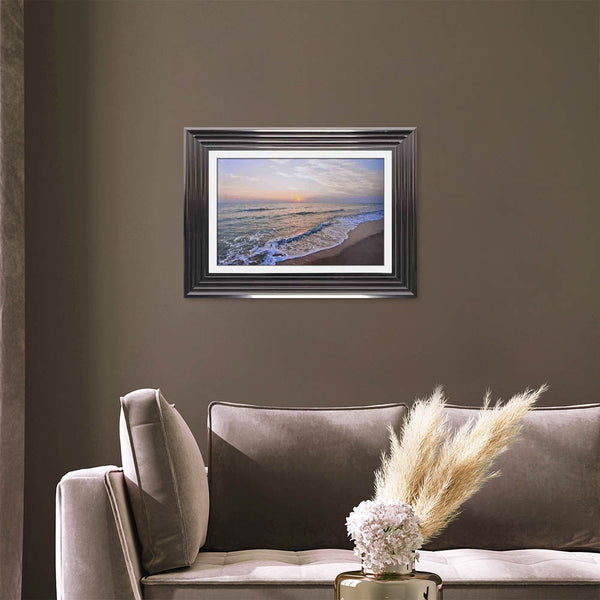 Beach Shoreline Framed Art  - In Stock