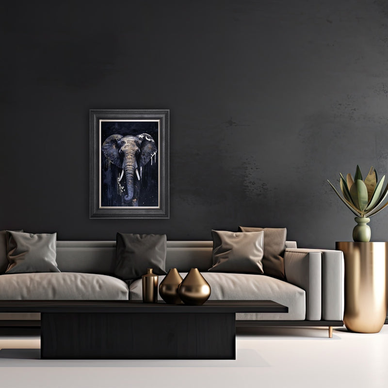 Golden Elephant Framed Art - last one remaining