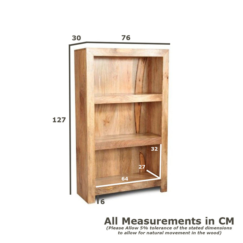 Light Dakota 77cm Bookcase with Basket - In Stock