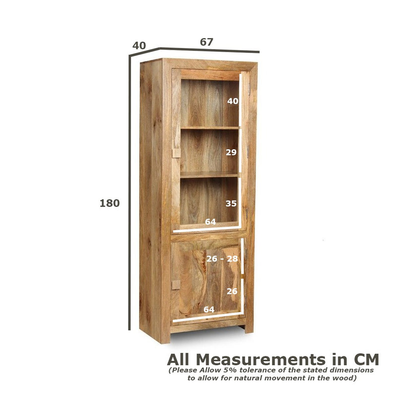 Dakota Mango Wood 67cm Display Unit - Due 31st August