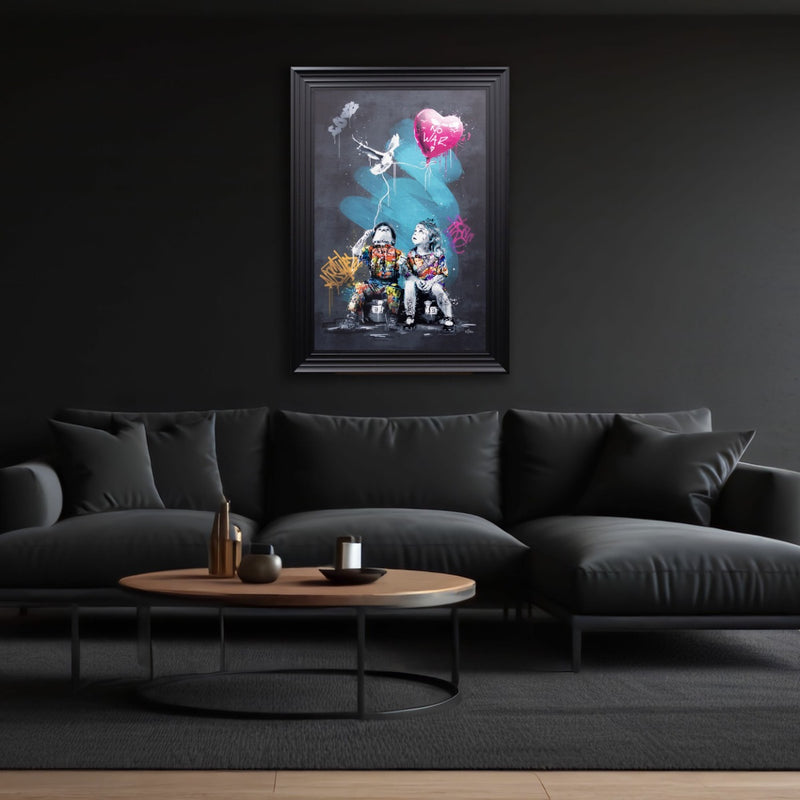 No War Graffiti Framed Art - In Stock