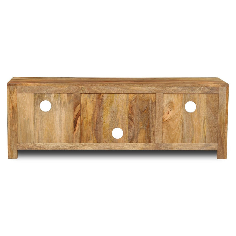 Light Dakota Mango Wood 145cm 2 Drawer Media Unit - Due 29th August