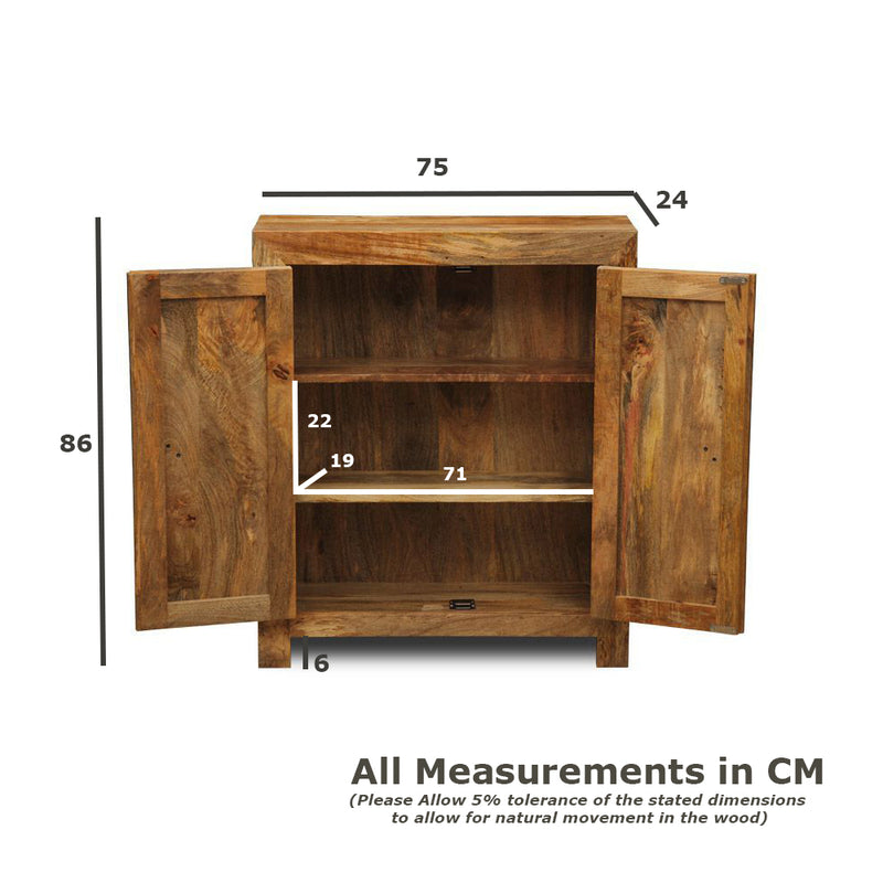 Light Dakota Mango Wood DVD Cabinet - Due 31st September