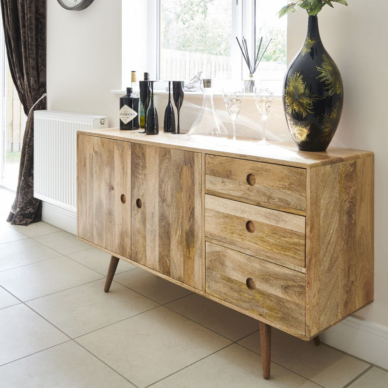 Light Large Vintage Mango Sideboard