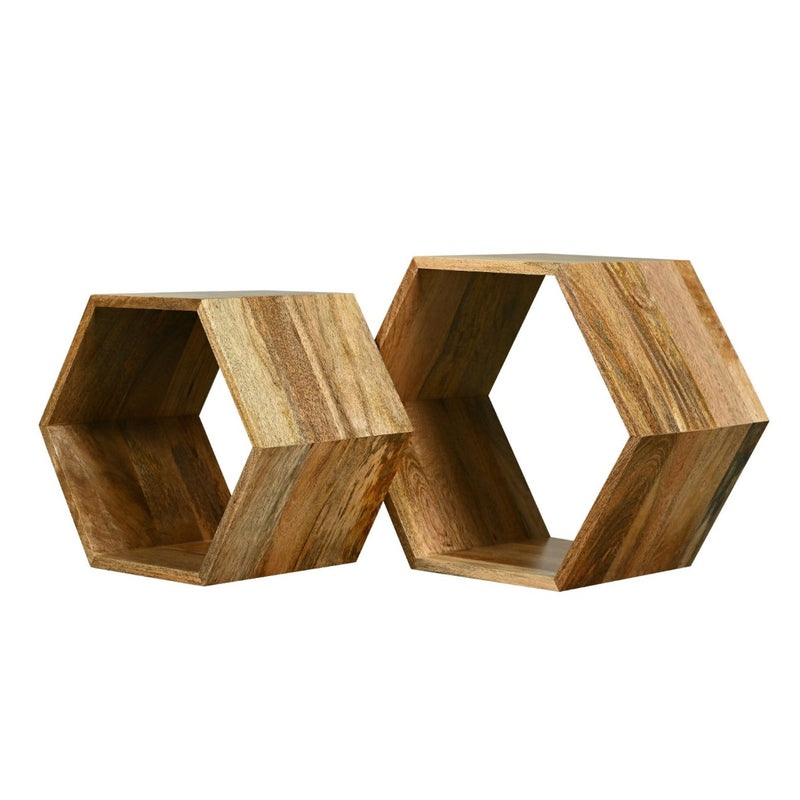 Geo Light Mango Hexagon Nest of Tables