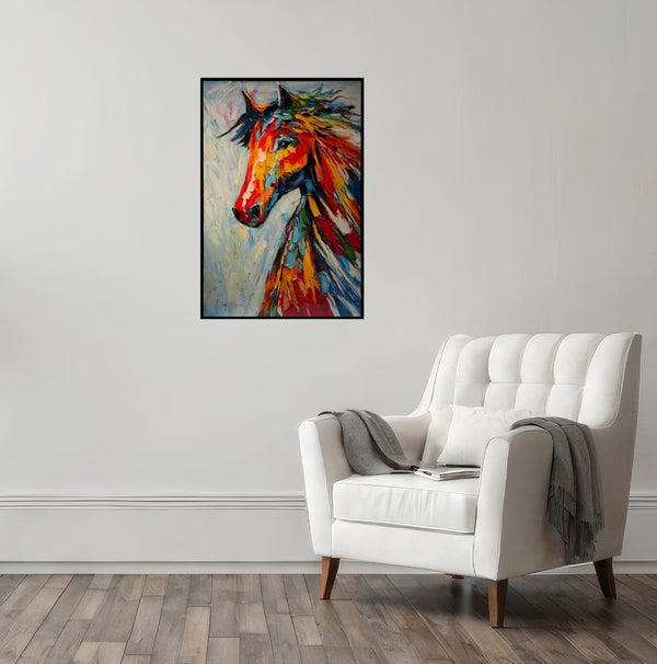 Abstract Horse Wall Art - Small - In Stock