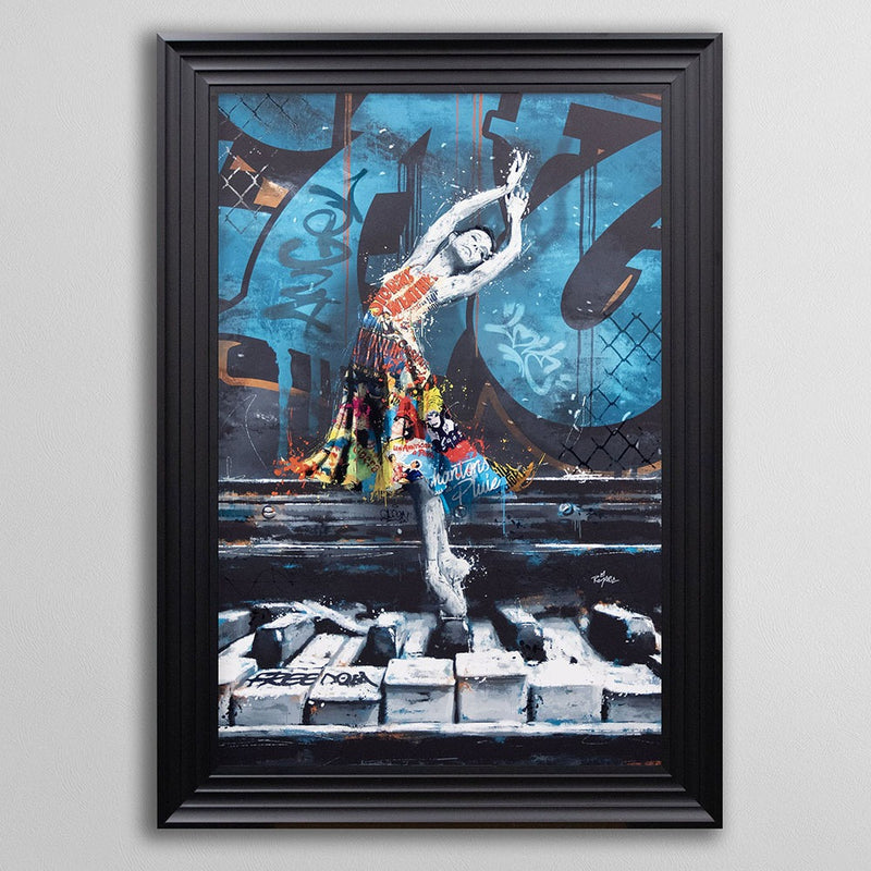 Ballerina Graffiti Framed Art - Last One Remaining