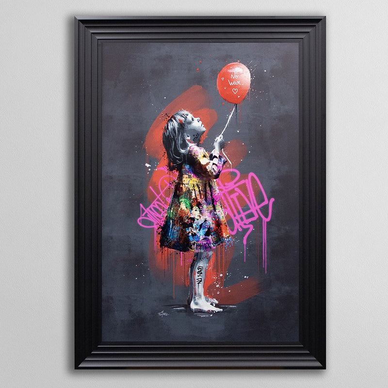 Balloon Graffiti Framed Art - In Stock