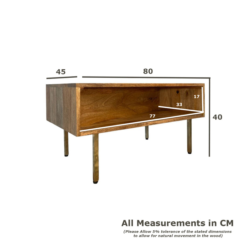 Block Mango 80cm Coffee Table - In Stock