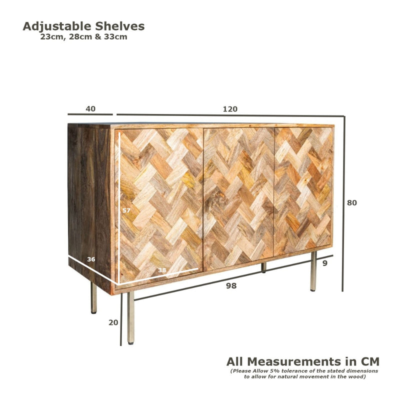 Block Light Mango 120cm Sideboard - Due 31st August