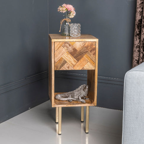 Block Light Mango Side Table