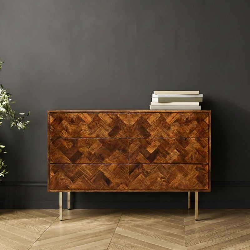 Block Mango 120cm Chest of Drawers - In Stock