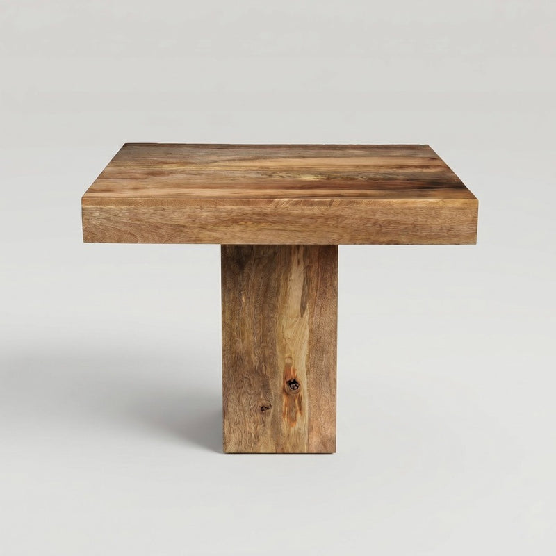 Light Dakota Mango Wood 90cm Cube Dining Table - In Stock