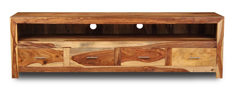 Cube Light Long 4 Drawer TV Unit
