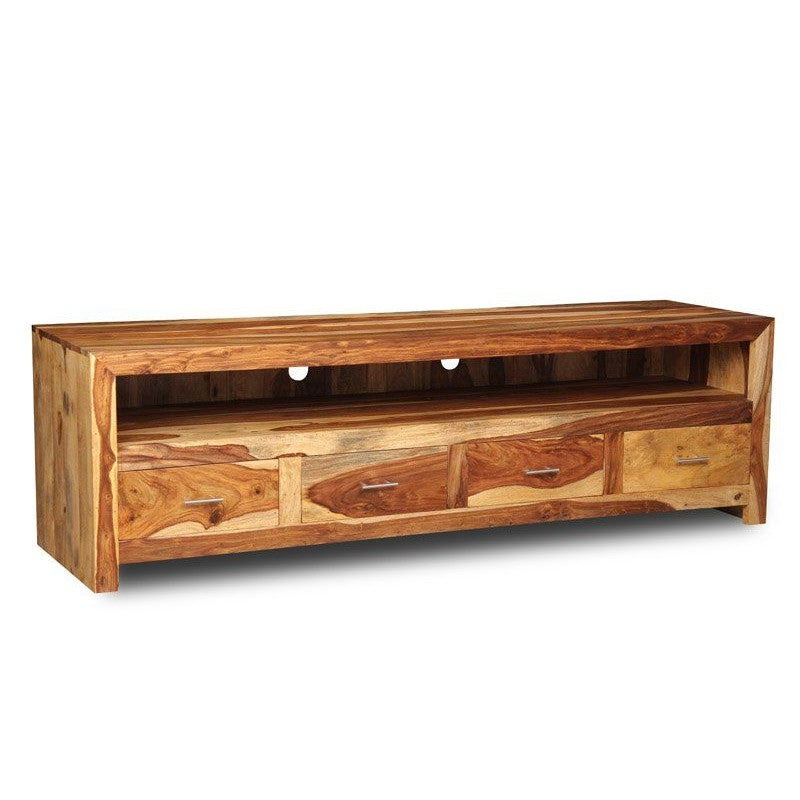 Cube Light Long 4 Drawer TV Unit