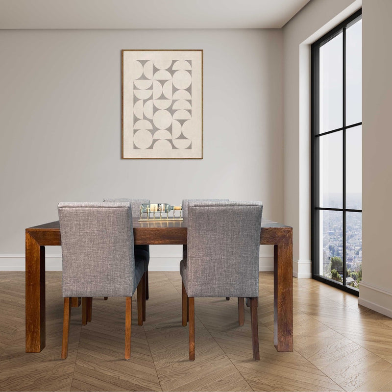 160cm Dakota Dining Table and 4 Milan Dining Chairs (3 Colours) - In Stock