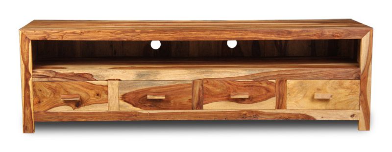 Cuba Light Long 4 Drawer TV Unit