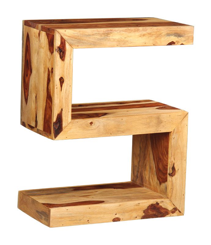 Cube Light 'S' Shaped Side Table