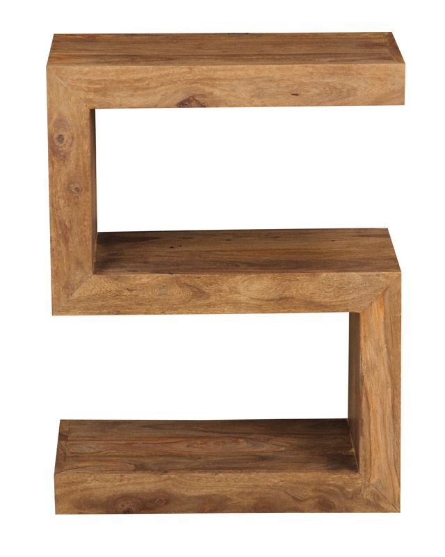 Cuba Natural S Shaped Side Table