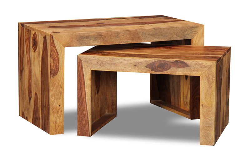 Cube Light Nest of Tables - In Stock