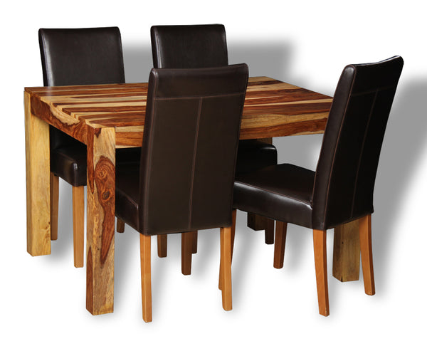 Small Cube Light Dining Table & 4 Barcelona Chairs